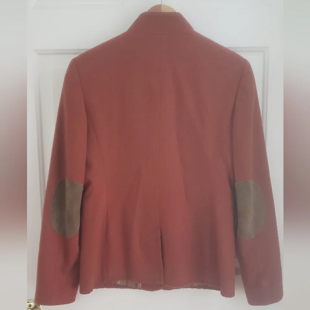 Habsburg 100% Wool Vintage Austrian Blazer Jacket Striped Silk Lining USA 6 Med - Picture 5 of 16